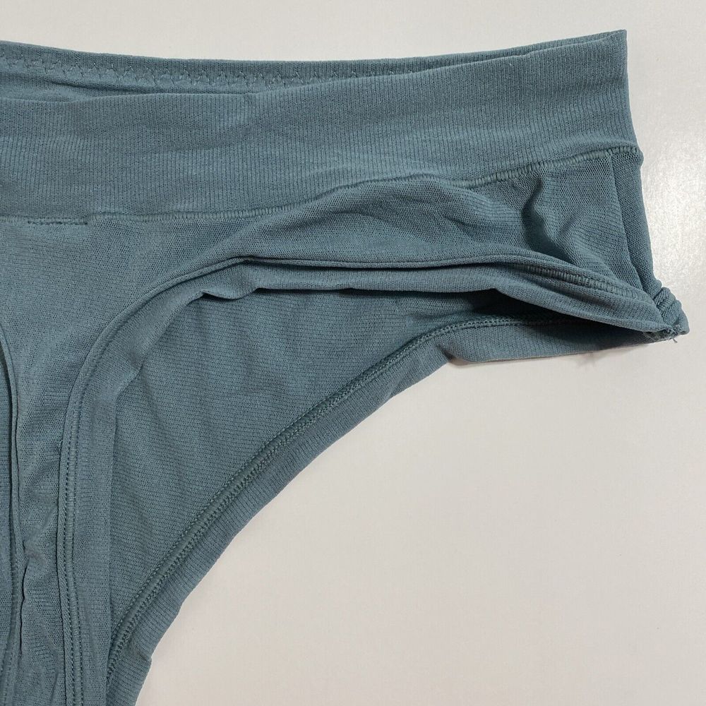 SKIMS Fits Everybody Thong Panty Panties Women's 4X Arctic Blue Green Sexy NEW - Picture 8 of 10